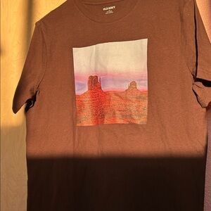 Old Navy Brown Desert Graphic Tee